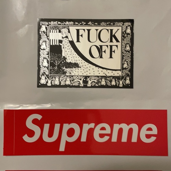 Supreme chrome sticker